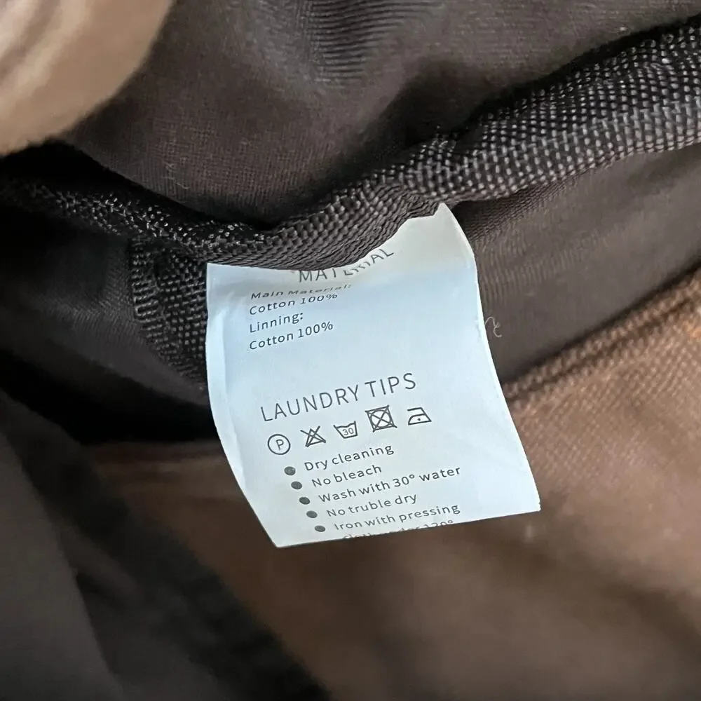Augur Jans High Capacity Canvas Backpack Brown Leather Detail Rucksack